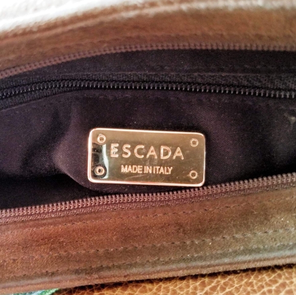 Authentic Escada purse with brass plates and bling - Picture 2 of 3